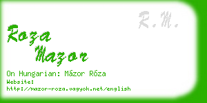 roza mazor business card